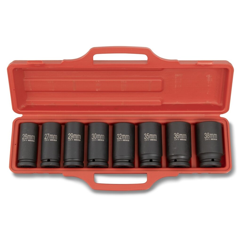 3/4" 9PC DEEP IMPACT SOCKET SET MM NGC Industries