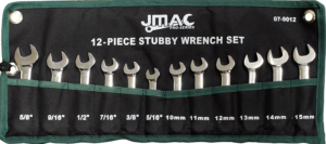 JMAC 12PC STUBBY WRENCH SET SAE/MM