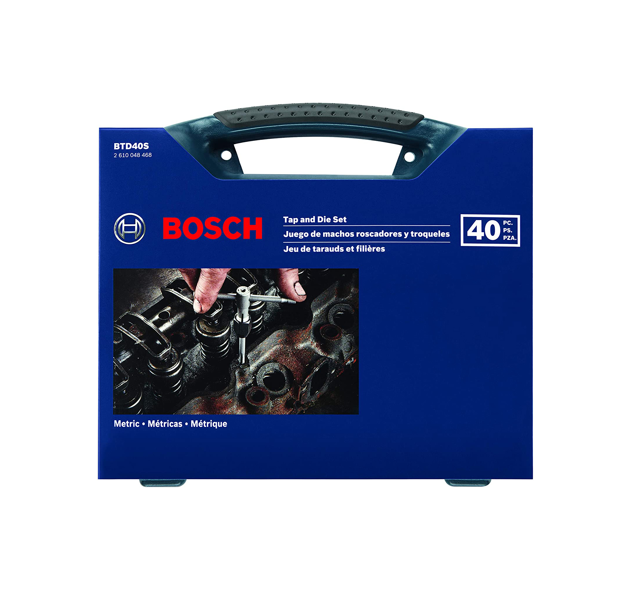 Bosch BTD40S 40-Piece Tap And Die Set – Metric Threading Tools For Metalworking